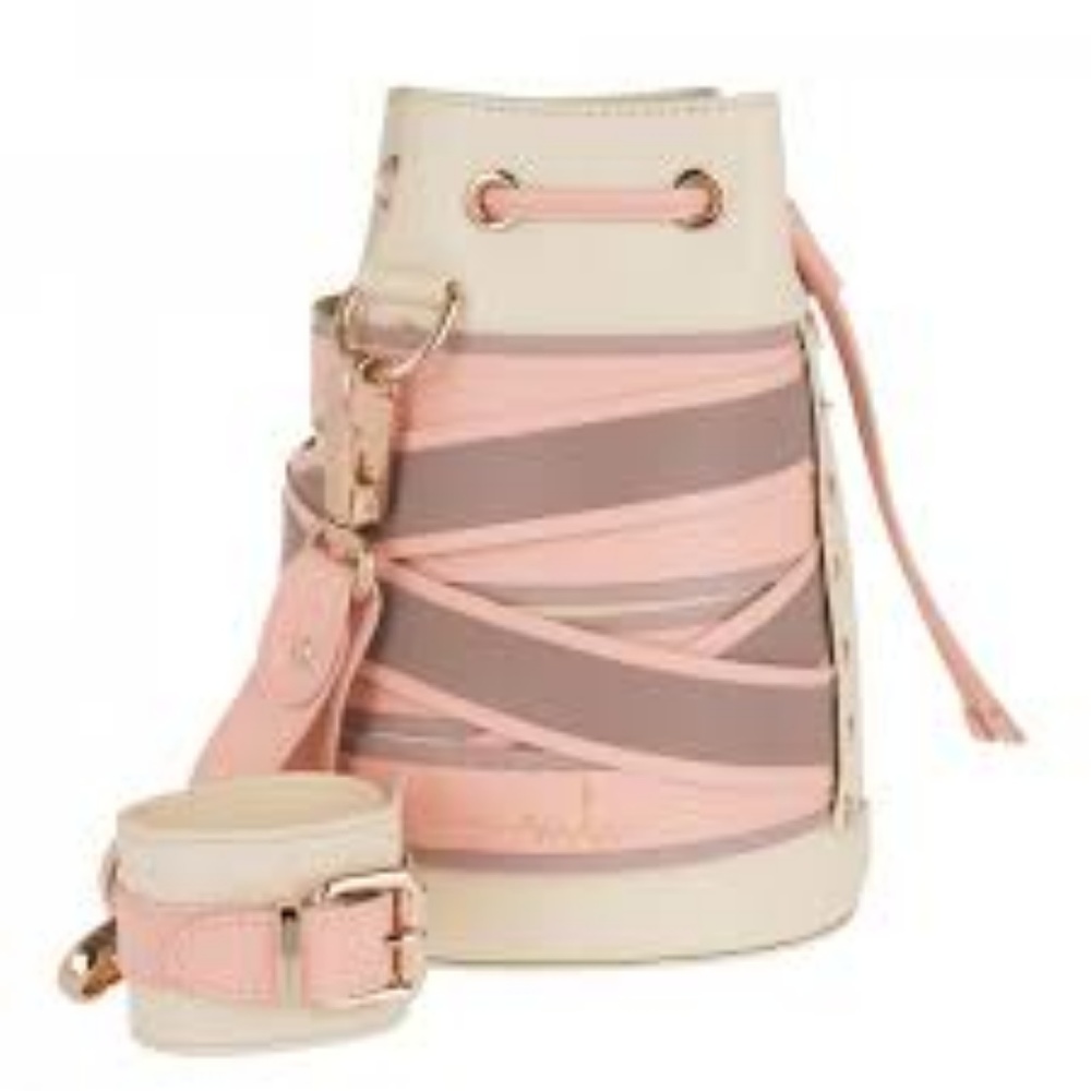 BRAND NEW Pink leather bucket bag